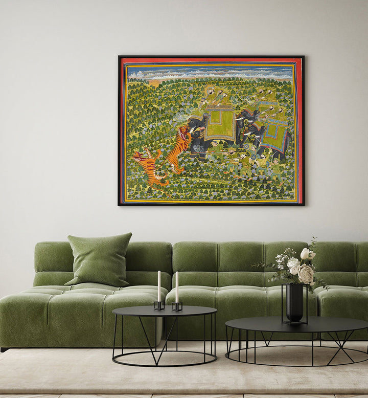 THE ROYAL HUNT , INDIAN ART PAINTINGS