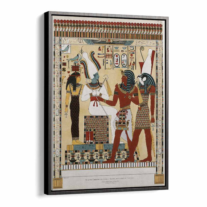 The Tomb Of Psammuthis Illustration From The Kings Tombs In Thebes By Giovanni Battista Belzoni 1778-1823 Egyptian Art Artwork in Black Floater Frame