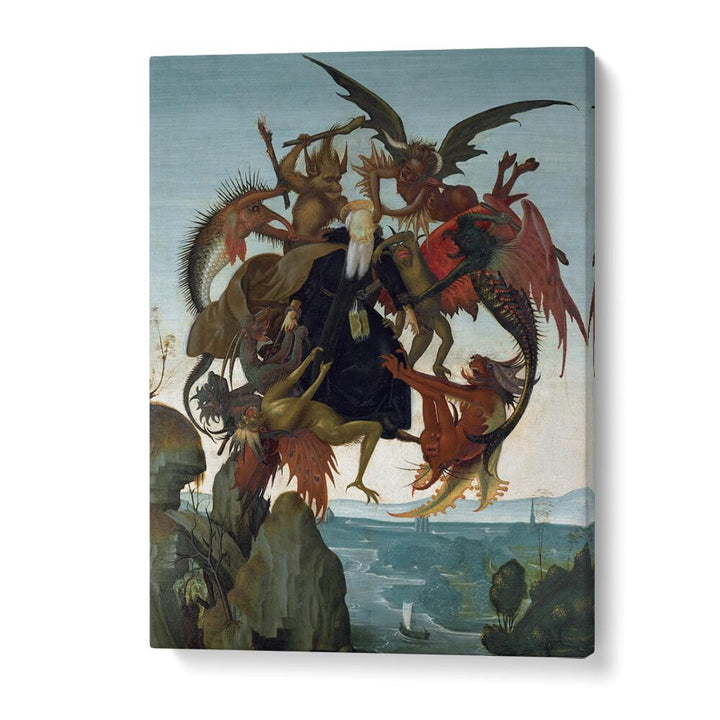 The Torment Of Saint Anthony (Ca. 1487-1488) Michelangelo Buonarroti art painting Artwork in Gallery Wrap