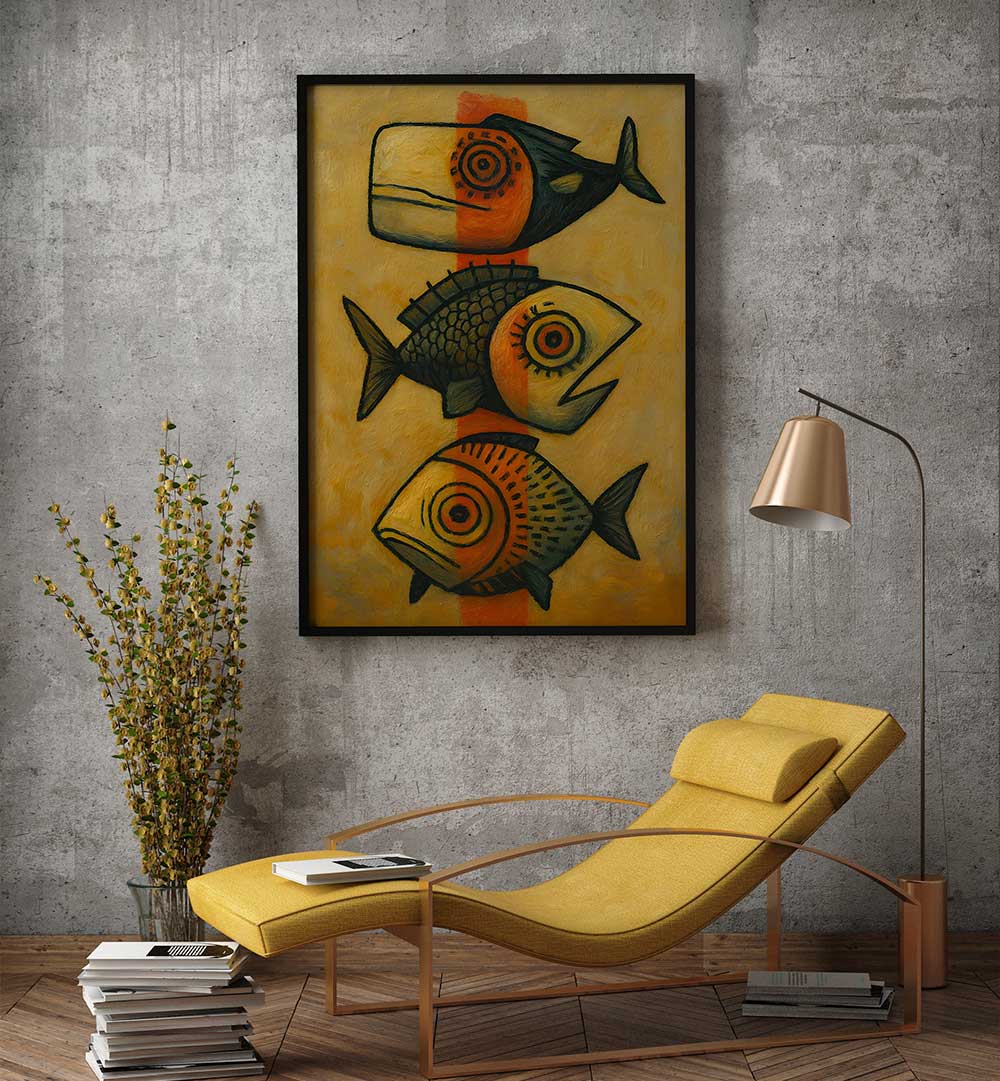 THE WATCHFUL CATCH , EXPRESSIONISM PAINTINGS