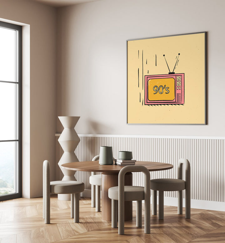 Retro wall art featuring a vintage TV, perfect for fans of THE 90'S, MOVIE POSTERS. Elevate your decor!