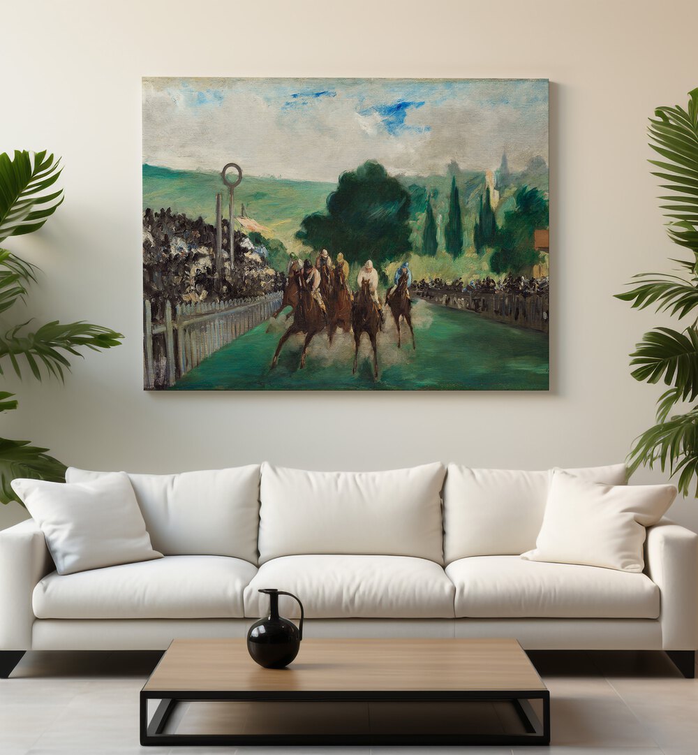 THE RACES AT LONGCHAMP  , VINTAGE PAINTINGS