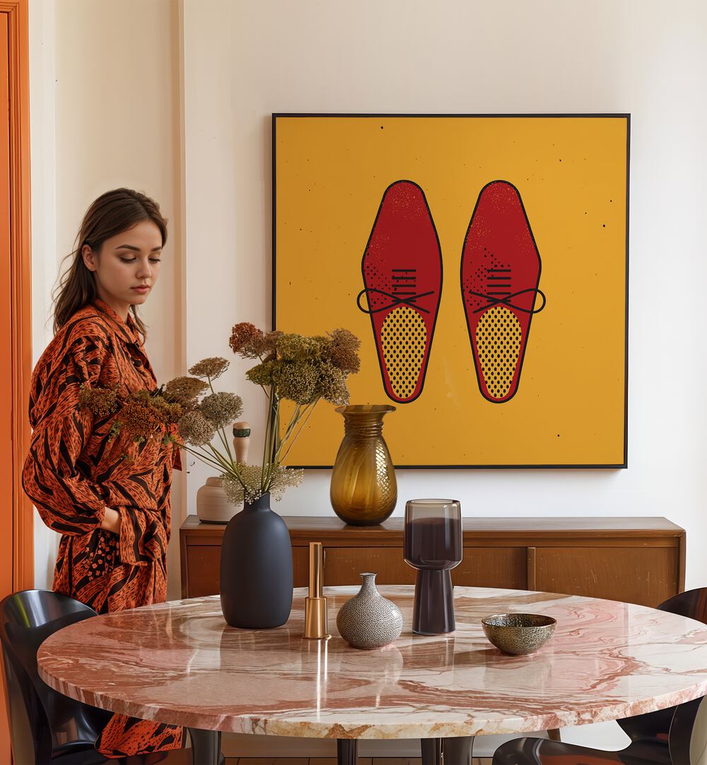 Stylish decor featuring THE RED SHOES, FASHION POSTERS, perfect for adding a chic touch to any space.