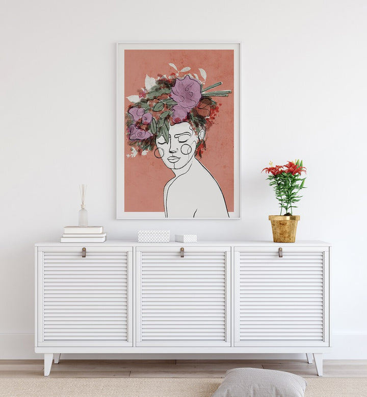 THE SCENT OF FLOWERS , WOMEN ILLUSTRATION PAINTINGS