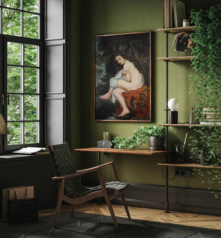 THE SURPRISED NYMPH  , VINTAGE PAINTINGS