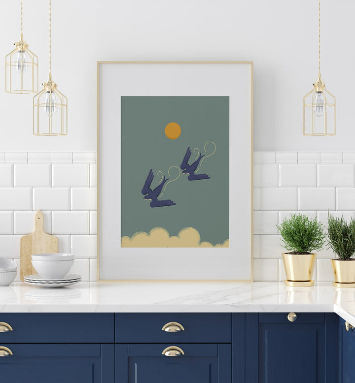 Elegant wall art featuring “THE SWALLOWS, ANIMAL PAINTINGS” adds charm to any space. Perfect for your home decor!
