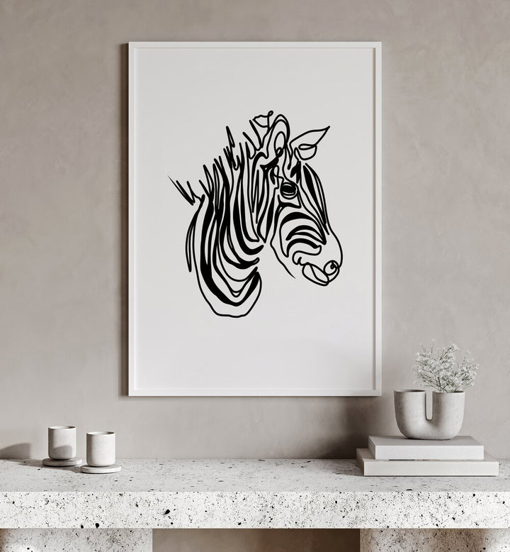 THE ZEBRA LINE ART PAINTING