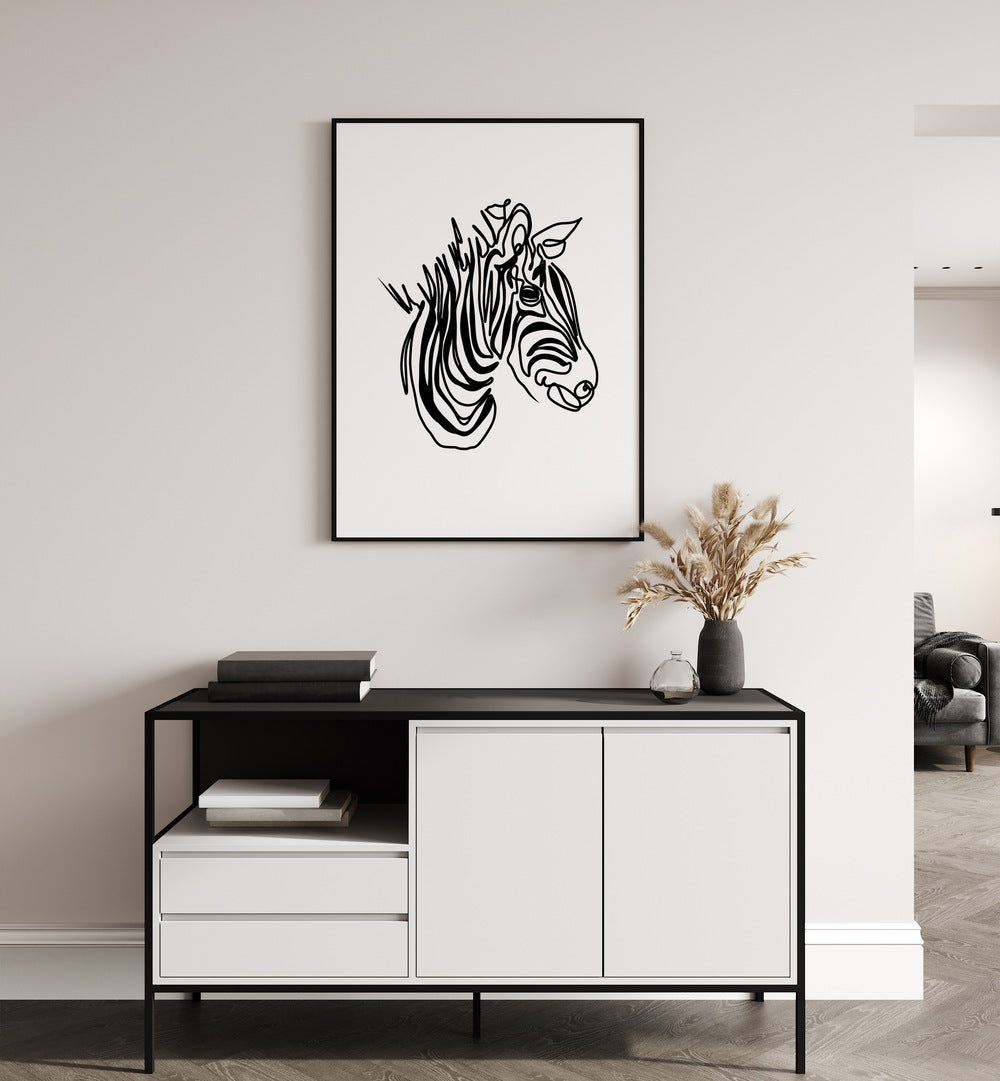 THE ZEBRA LINE ART PAINTING