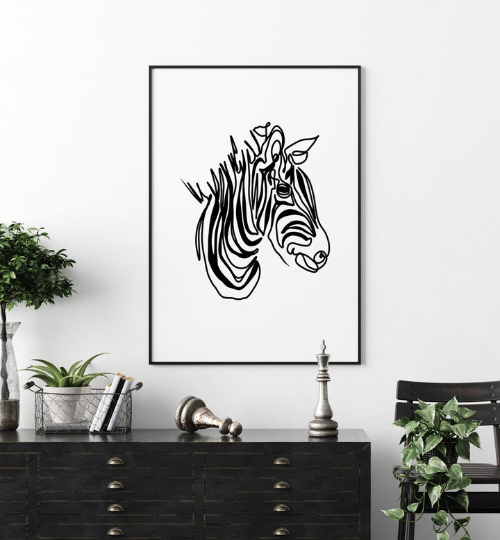 THE ZEBRA LINE ART PAINTING