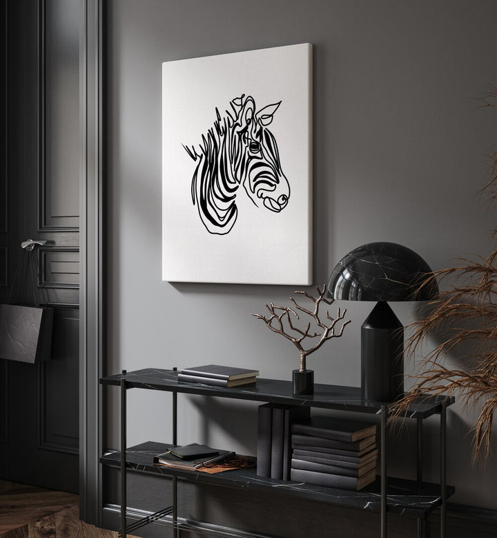 THE ZEBRA LINE ART PAINTING