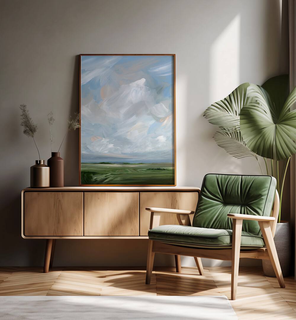 Explore emotion through "THIS LAND, ABSTRACT PAINTINGS," showcasing vibrant landscapes in your home decor.