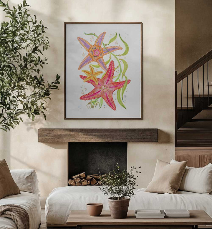 THREE STARFISH , BEACH PAINTINGS