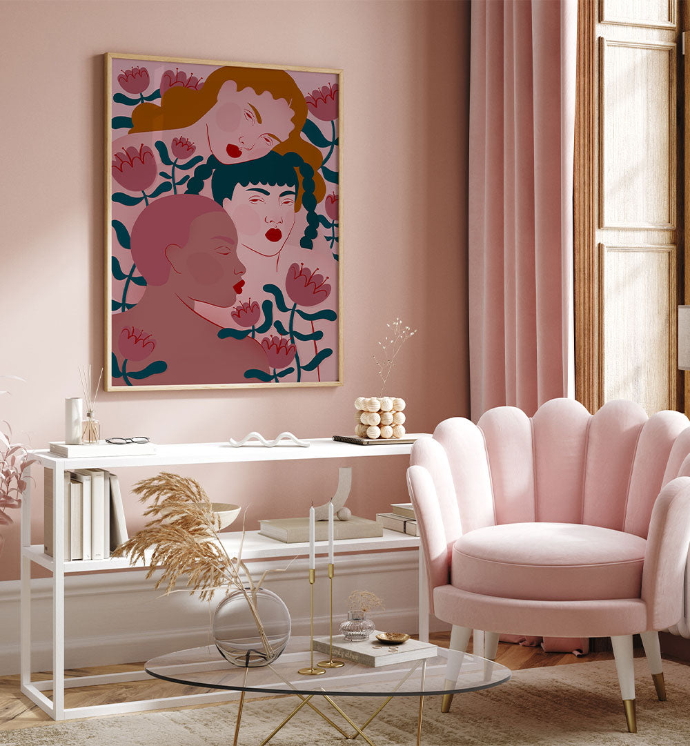 THREE WOMEN FLORAL SERENITY