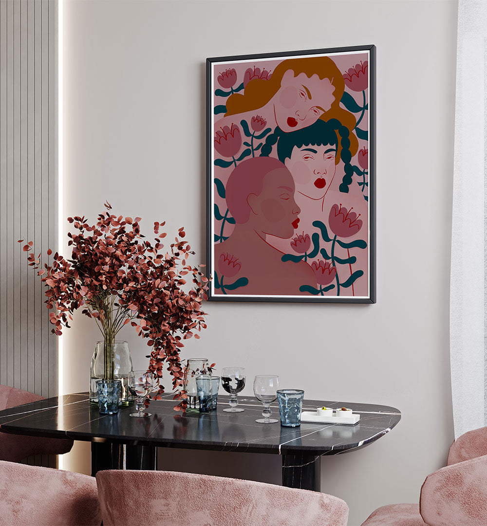 THREE WOMEN FLORAL SERENITY