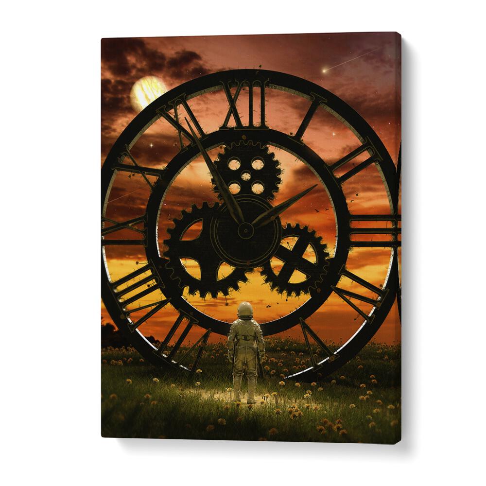 Time By Francis Minoza Astronaut & Nasa Paintings, Space Art Prints Artwork in Gallery Wrap
