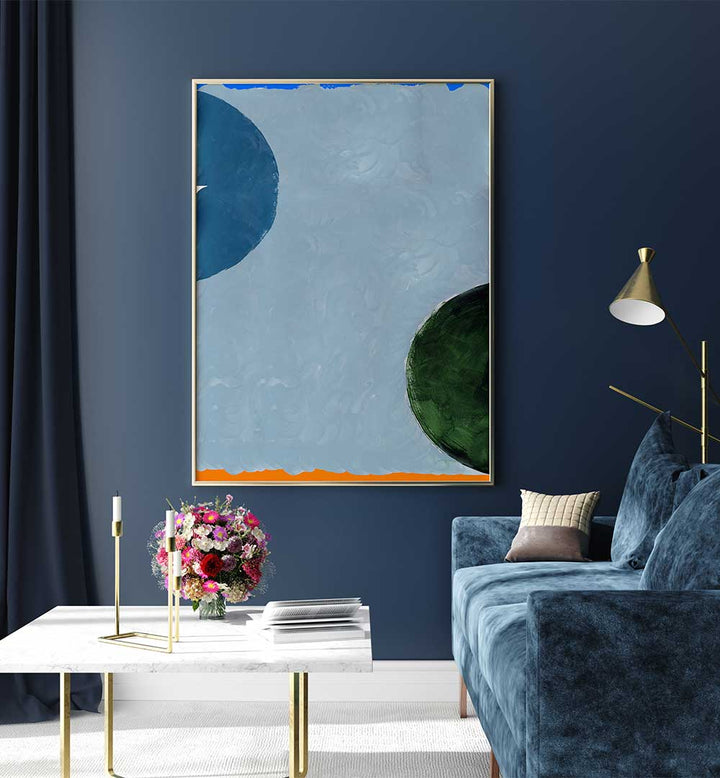 TIME & SPACE II geometric art print showcases modern artistry with vibrant colors and abstract designs for stylish decor.