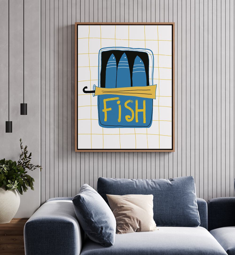 TINNED FISH III , KITCHEN POSTERS , KITCHEN ART PRINTS