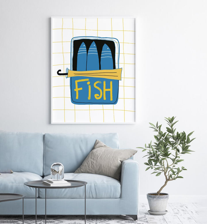 TINNED FISH III , KITCHEN POSTERS , KITCHEN ART PRINTS