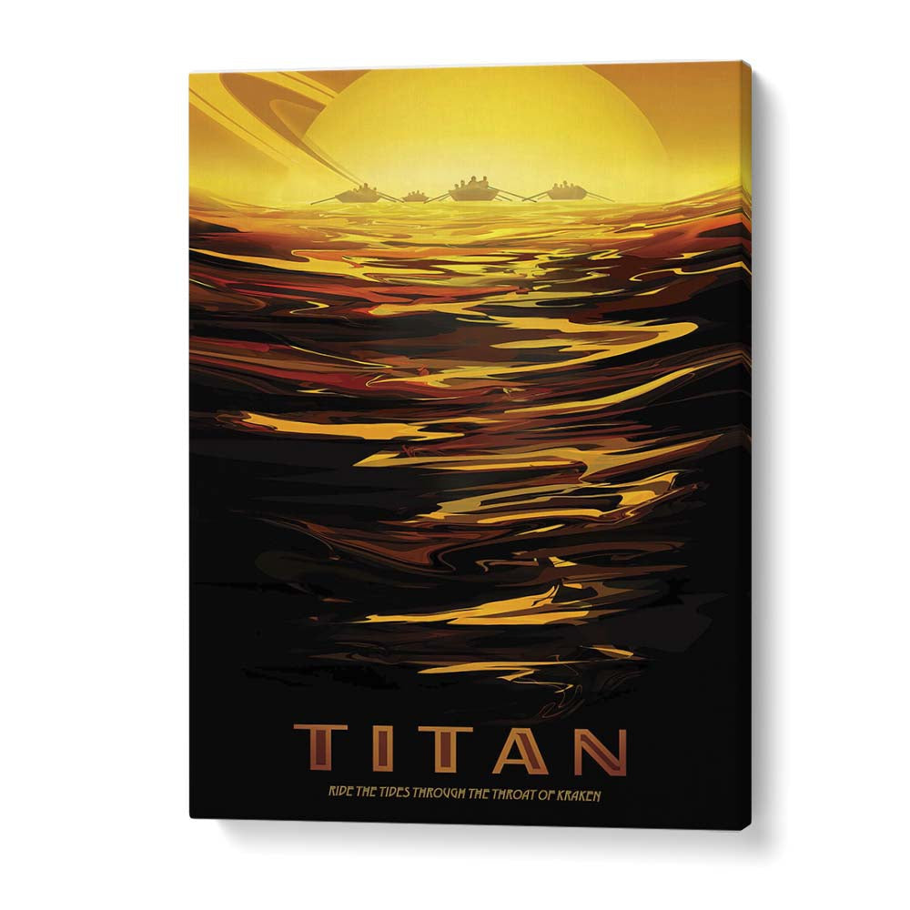 Titan Astronaut & Nasa Paintings, Space Art Prints Artwork in Gallery Wrap
