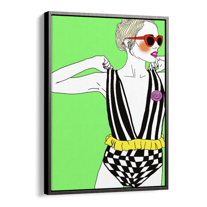 Too Tight And Too Overdressed Pop Artwork in Black Floater Frame