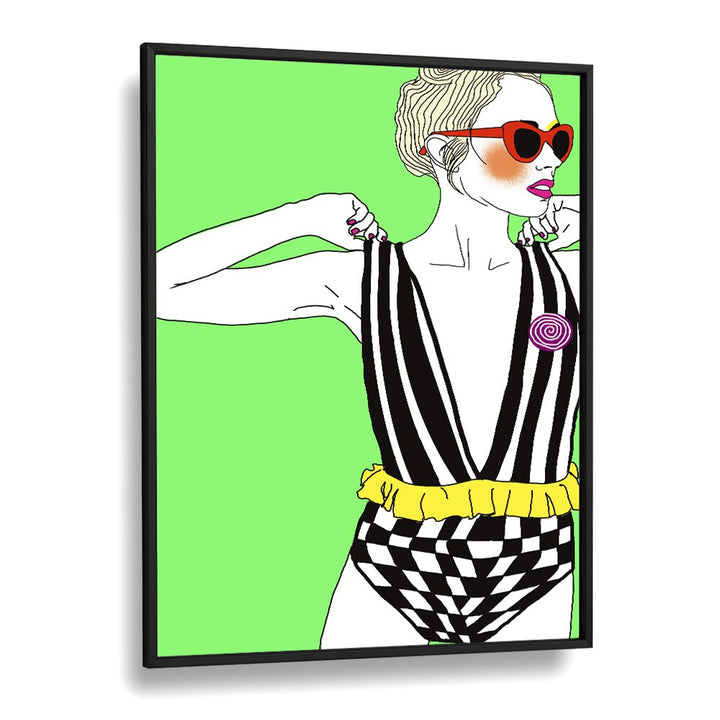 Too Tight And Too Overdressed Pop Artwork in Black Plain Frame