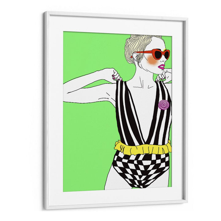 Too Tight And Too Overdressed Pop Artwork in White Frame With Mount