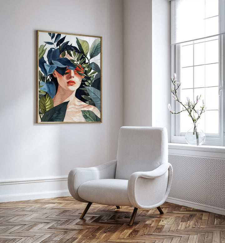 Vibrant artwork from TOO HOT FOR ME III, PORTRAITS enhances your space with emotional figural illustrations.