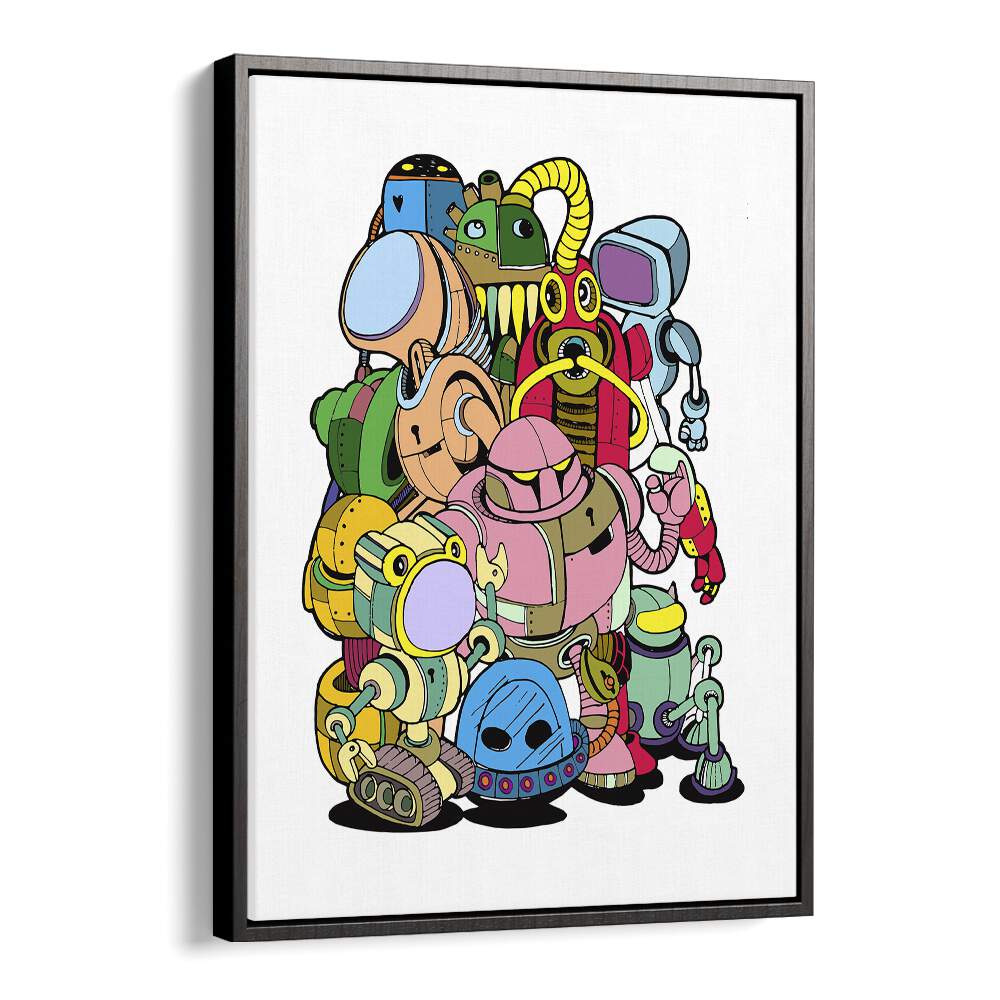 Toon-O-Bots Rollout Comic Art Artwork in Black Floater Frame