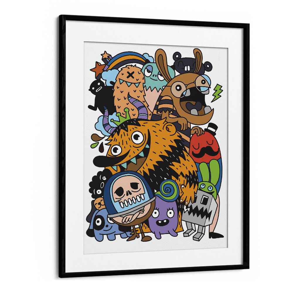 Toon Tales Comic Art Artwork in Black Frame With Mount