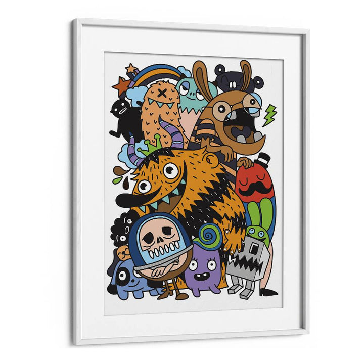 Toon Tales Comic Art Artwork in White Frame With Mount