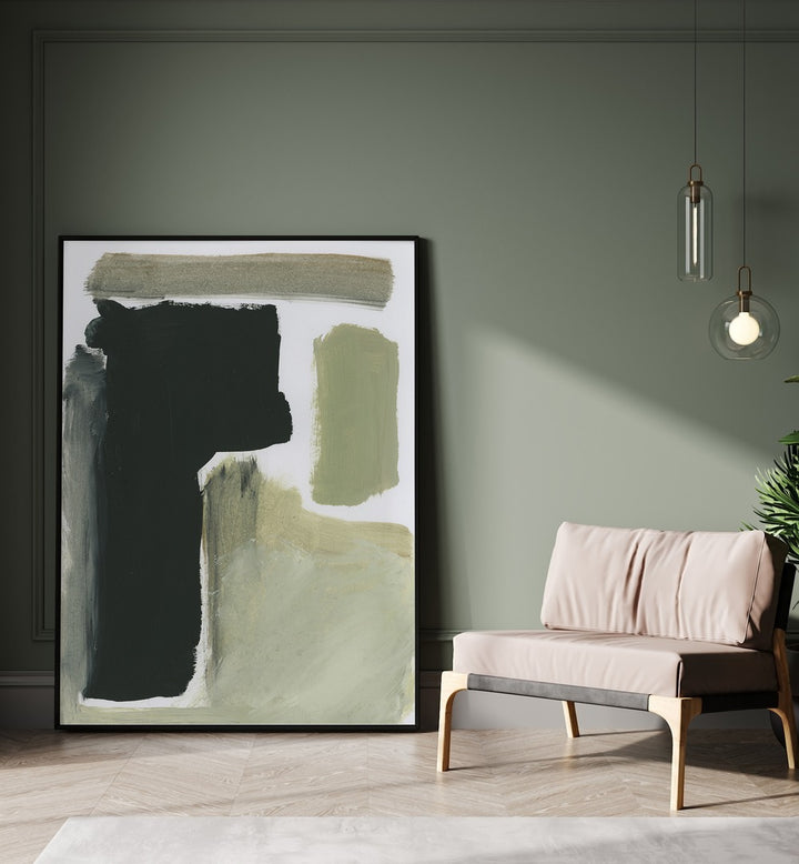 Stylish living room featuring TOTAL, ABSTRACT PAINTINGS with vibrant colors and dynamic shapes to enhance your space.