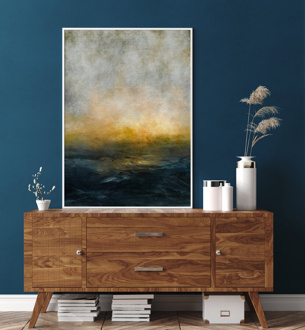 Stunning TRAMONTO, ABSTRACT PAINTINGS showcased in a modern setting, perfect for enhancing contemporary décor.