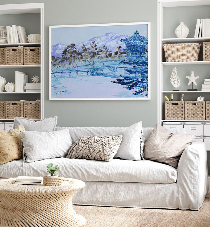TRANQUIL BLUE WINTER PAGODA