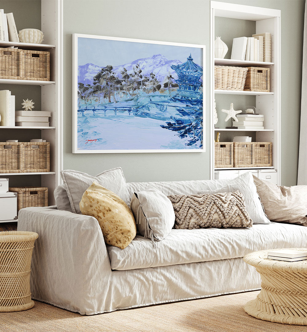 TRANQUIL BLUE WINTER PAGODA