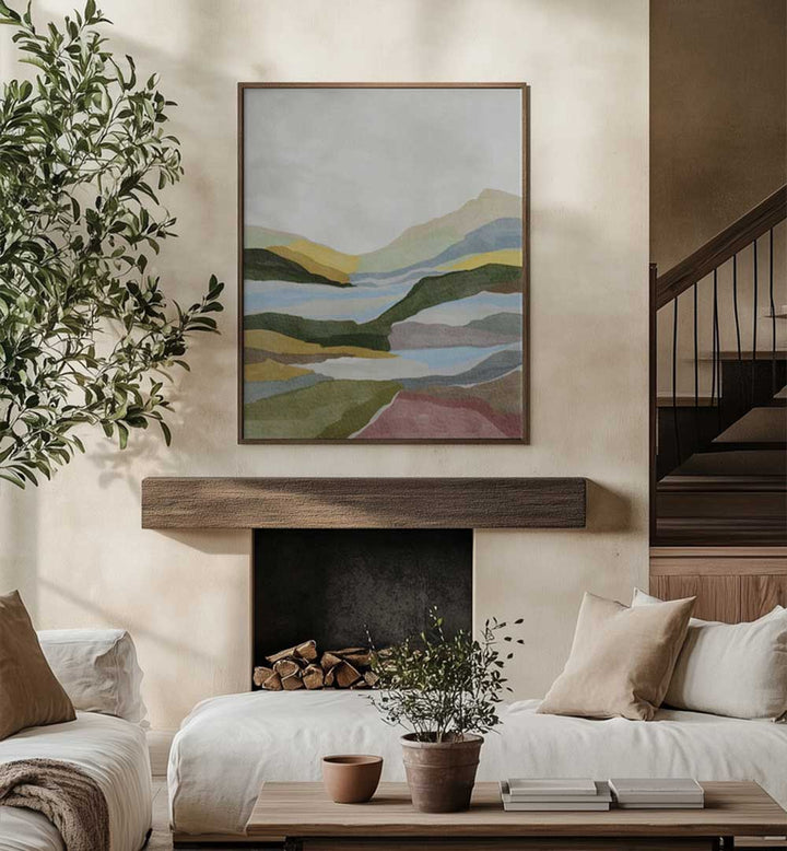 TRANQUIL HILL VIEW , LANDSCAPE PAINTINGS