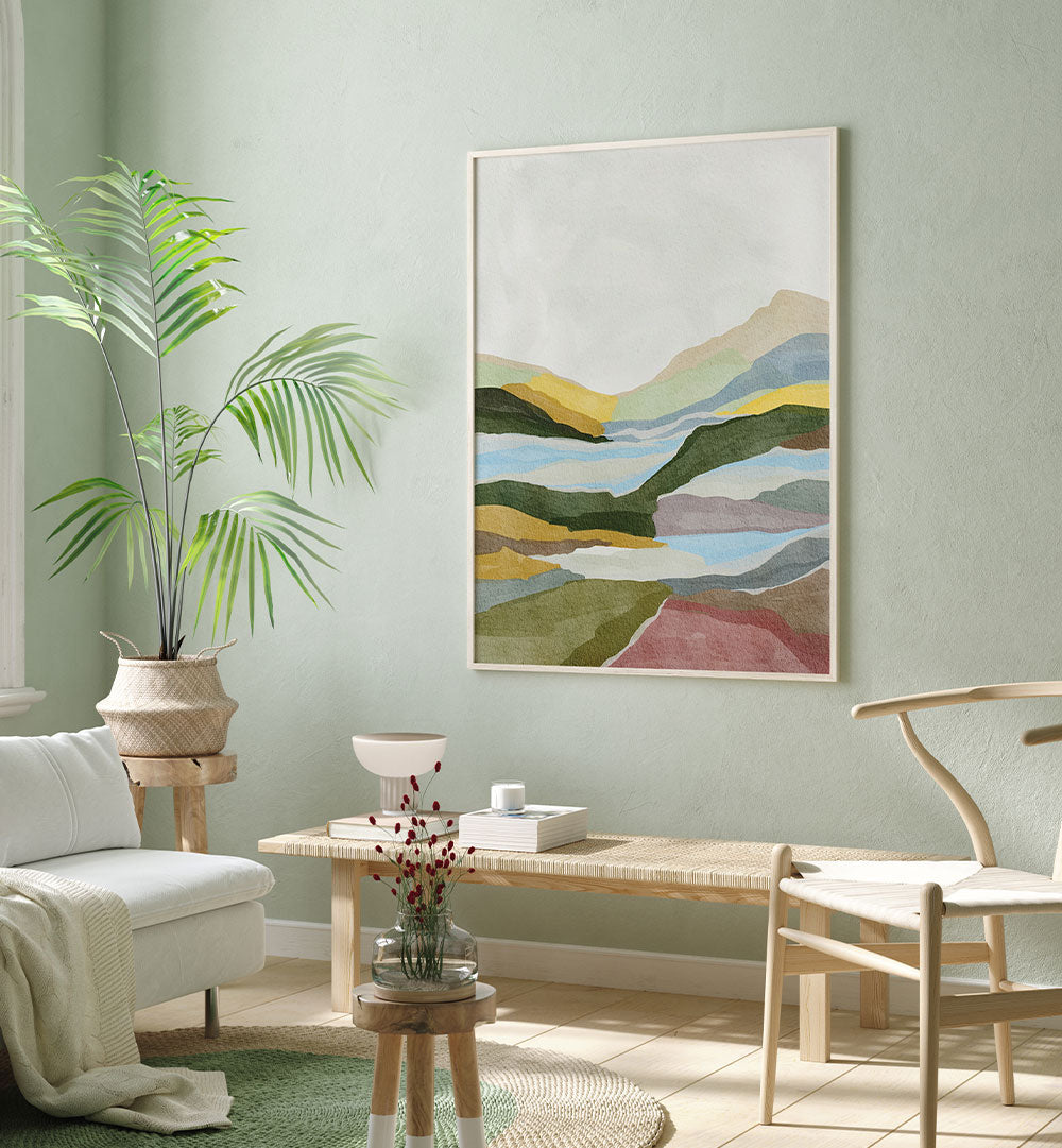 TRANQUIL HILL VIEW , LANDSCAPE PAINTINGS