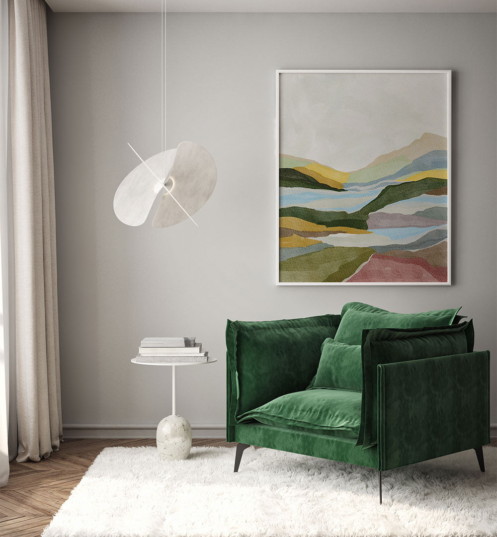TRANQUIL HILL VIEW , LANDSCAPE PAINTINGS