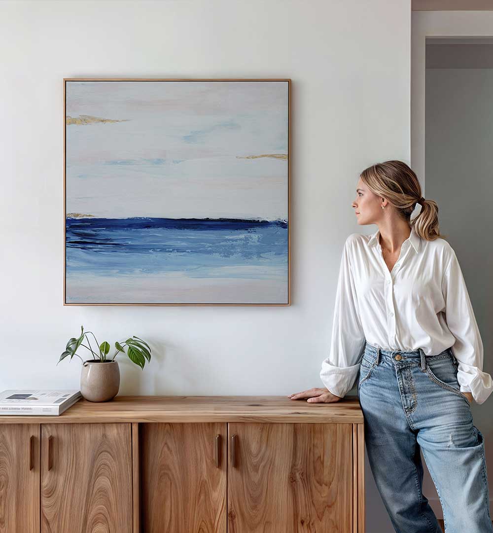 TRANQUIL OCEAN HORIZON , ABSTRACT PAINTINGS