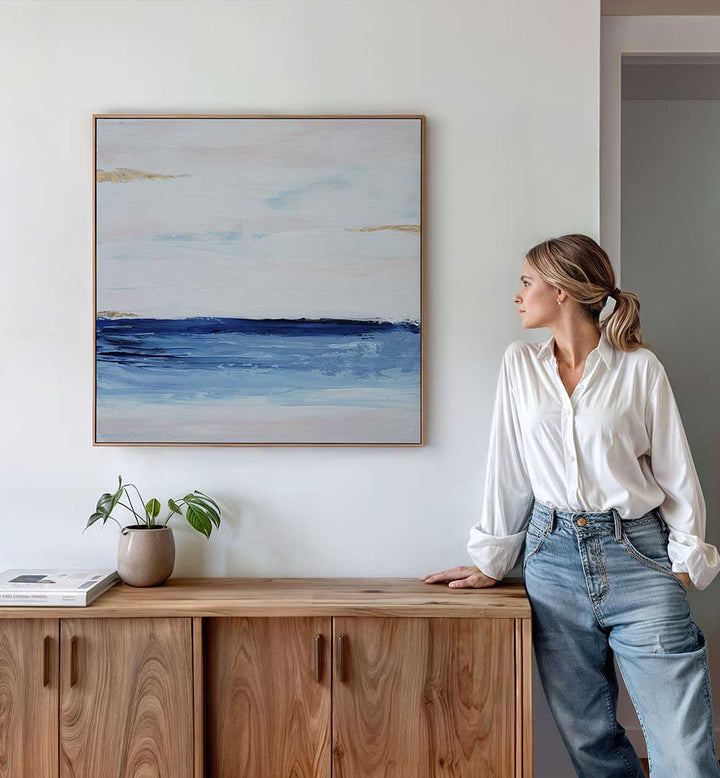 TRANQUIL OCEAN HORIZON , ABSTRACT PAINTINGS