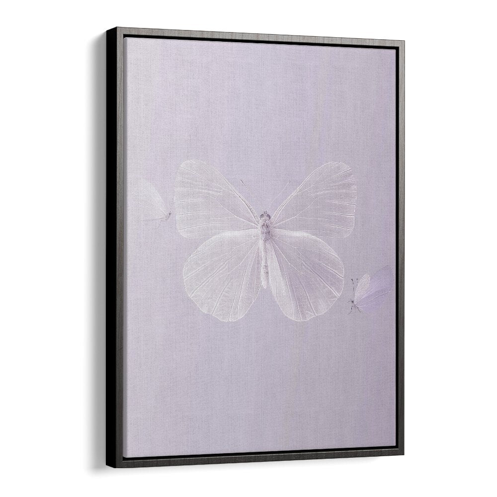 Translucent Butterfly Kids Art Artwork in Black Floater Frame
