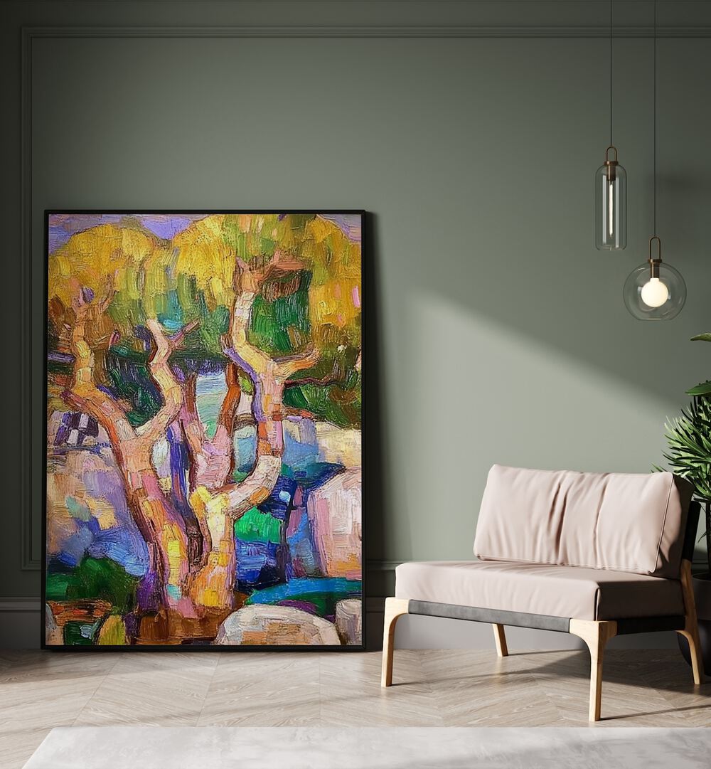Beautifully framed TREE MALLORCA SPAIN artwork, adding elegance and tranquility to any home or garden space.