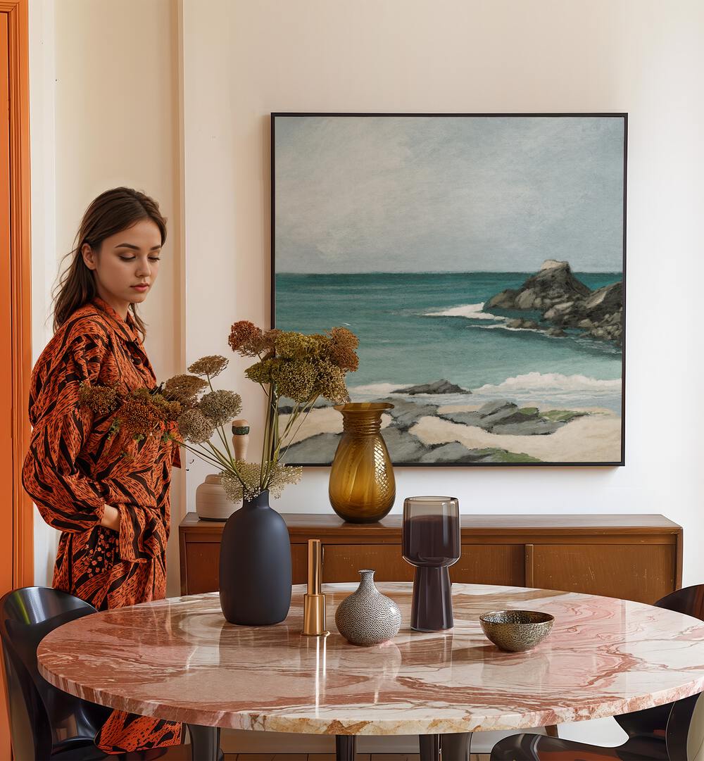 Trevone Bay Beach Paintings enhance your space, capturing the serene beauty of coastal life beautifully.