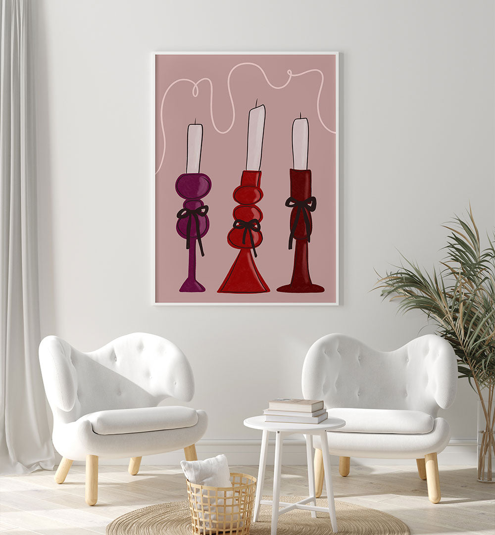TRIO OF CANDLE , FASHION POSTERS
