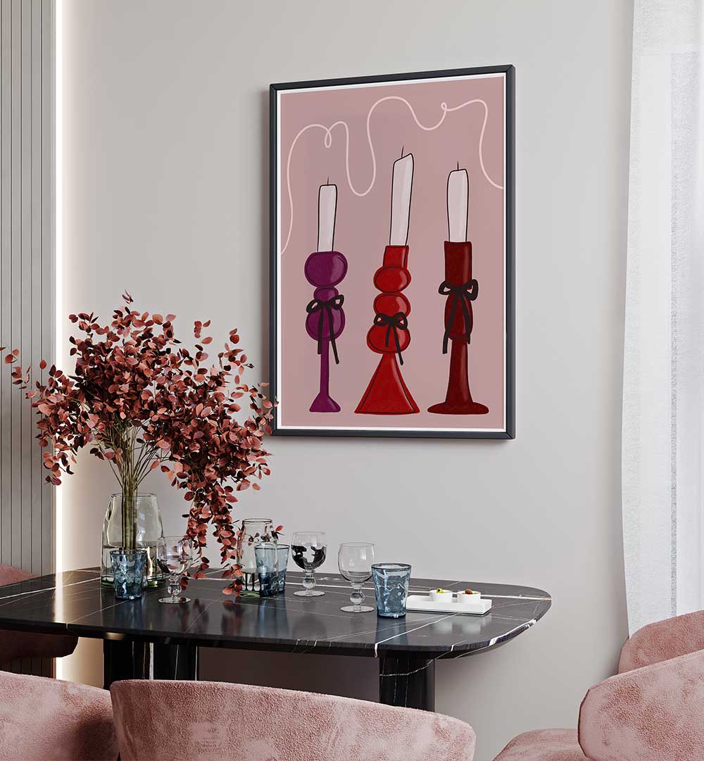 TRIO OF CANDLE , FASHION POSTERS
