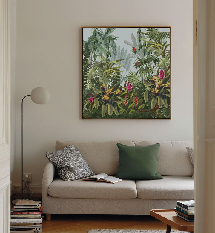 Tropical Forest Botanical art painting Artwork Placed on a Wall 