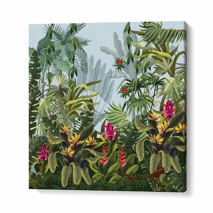 Tropical Forest Botanical Art Print Artwork in Gallery Wrap