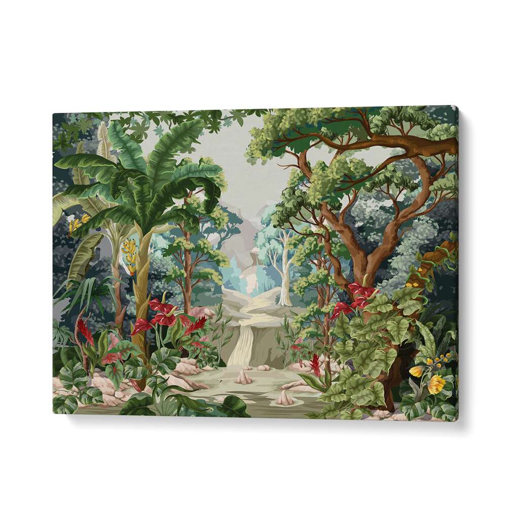 Tropical Jungle Botanical Art Print Artwork in Gallery Wrap