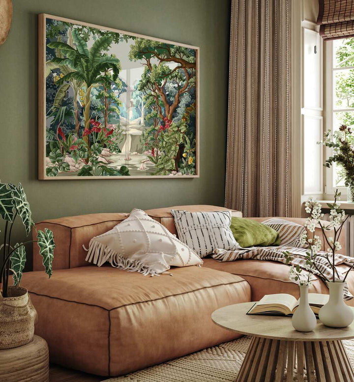 Tropical Jungle Botanical art painting Artwork Placed on a wall