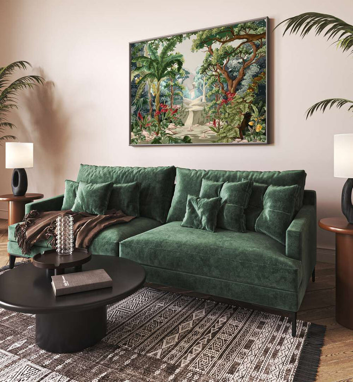 Tropical Jungle Botanical art painting Artwork Placed on a wall