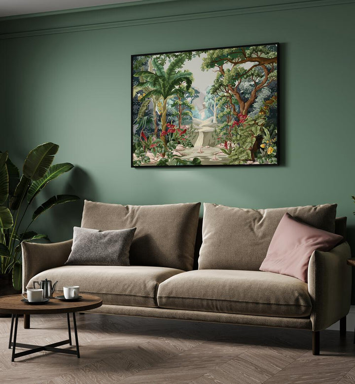 Tropical Jungle Botanical art painting Artwork Placed on a wall